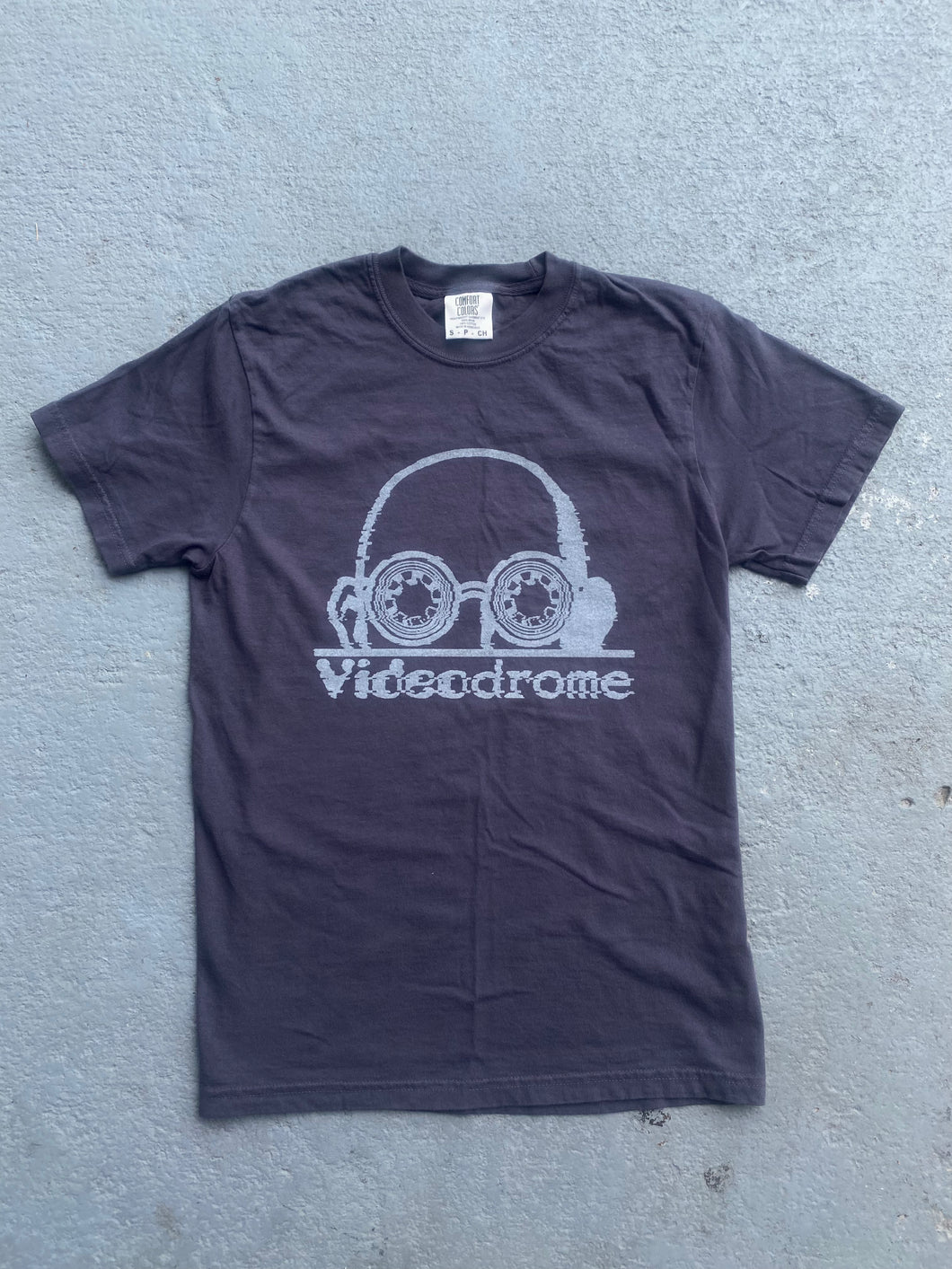 Glitch Logo tee — Charcoal Comfort Colors Boxy T