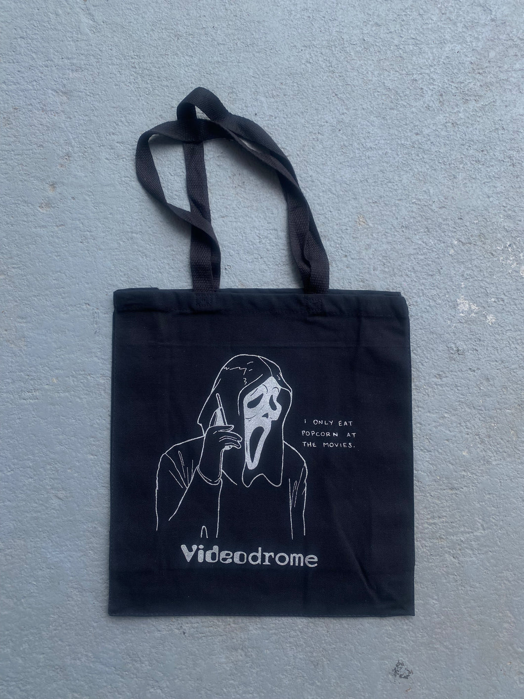 Black Ghostface Tote Bag